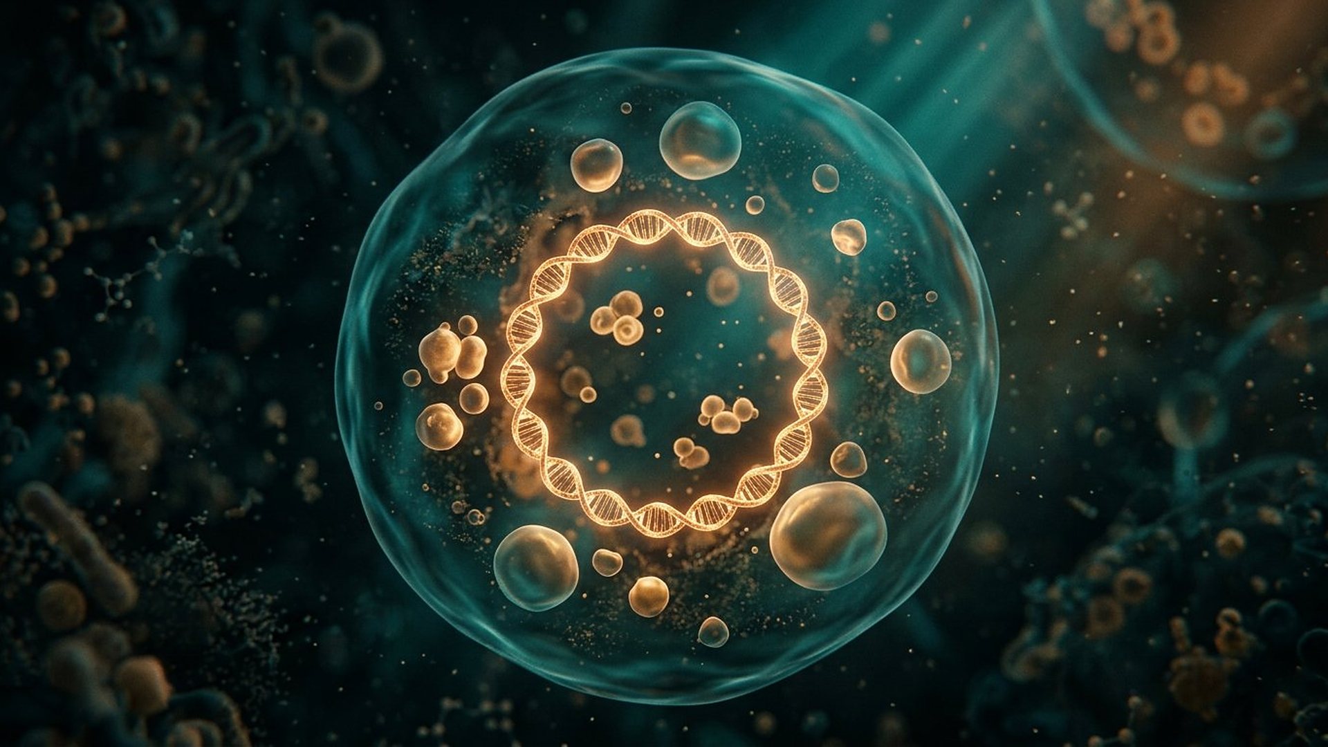Cellule minimale avec un anneau d'ADN.