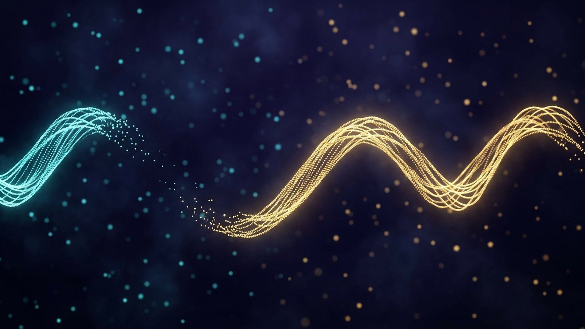 Deux ondes lumineuses, l'une s'éteignant vite, l'autre persistant.